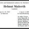 Maiterth Helmut 1917-2005 Todesanzeige